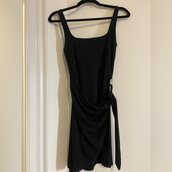 Aritzia Wilfred Saturn Mini Dress Black New - Picture 5 of 6